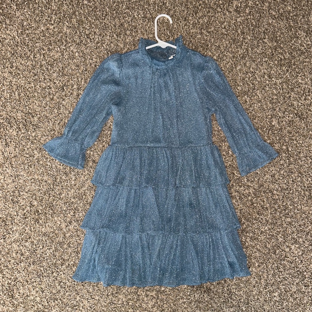 Janie and Jack Sparkly Ruffled Dress
